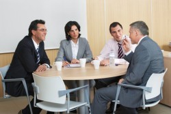 Businesspeople in a meeting